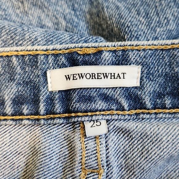 WEWOREWHAT Women's Danielle High-Rise Vintage Straight Distressed Jeans Size 25 - Picture 8 of 11